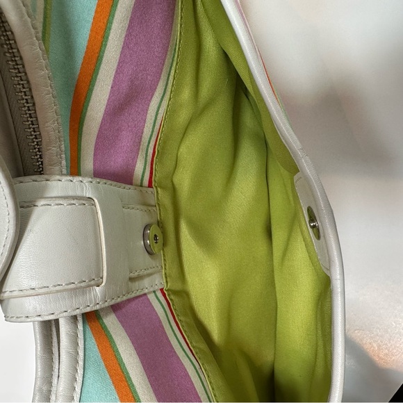 Coach Hampton Striped Crescent Hobo Bag, Style #F10702 - Picture 8 of 16